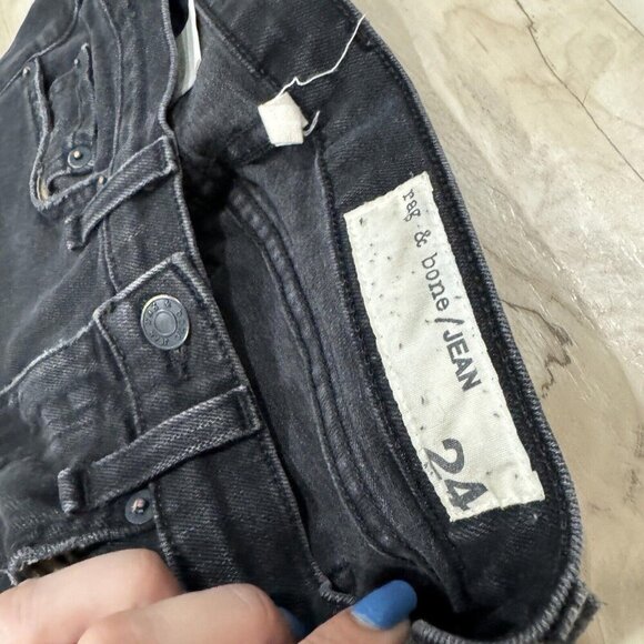 Women’s Rag And Bone Jeans Skinny Black Size 24 - Picture 2 of 9